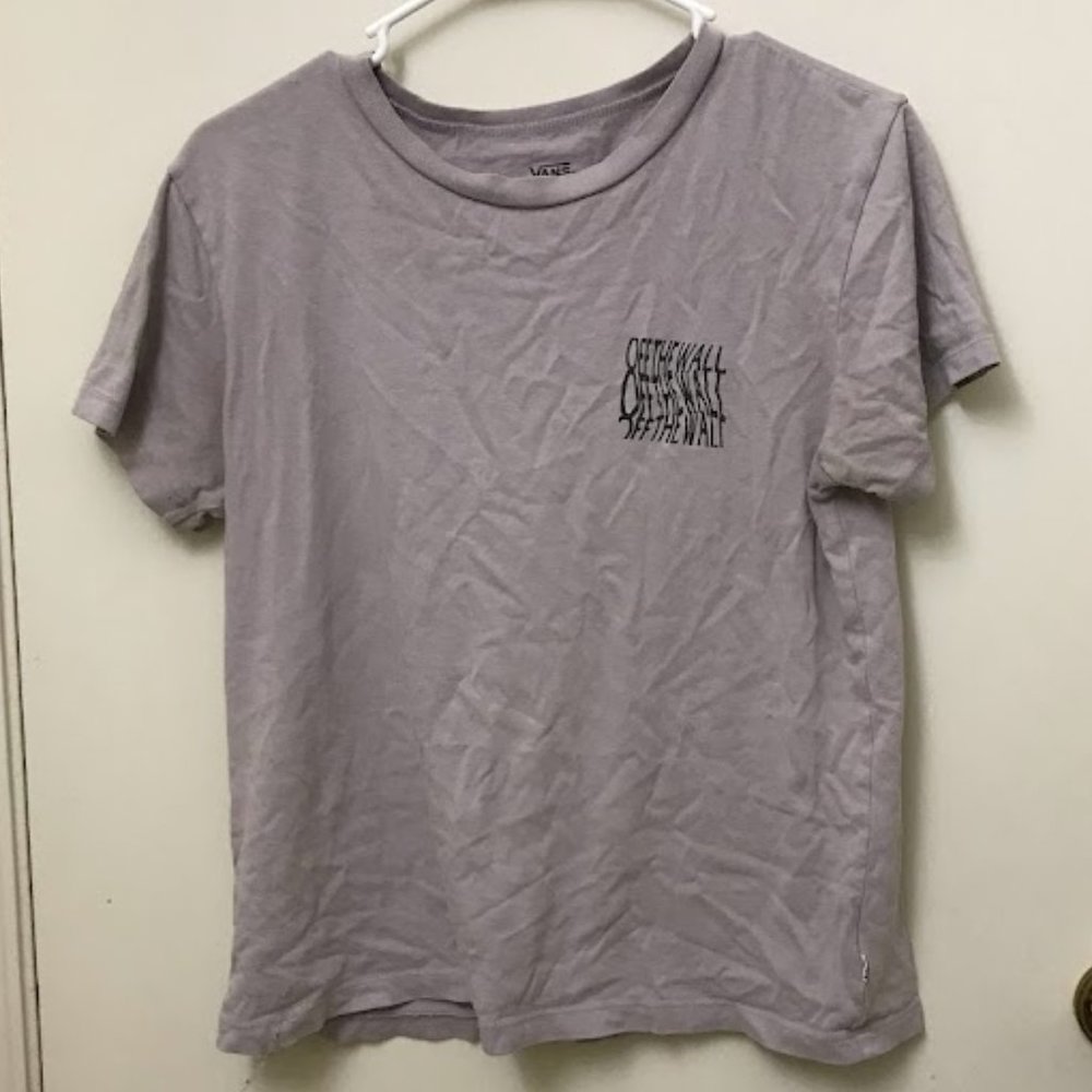 Purple gray Vans off the wall T-shirt